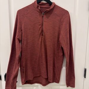 lululemon athletica Men's Zip Up Sweater in Rust Red